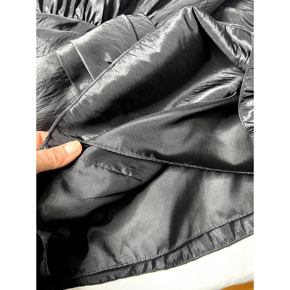 After Six Gown Womens Sz 14 Black Tan Taffeta Bodice Cocktail Sleeveless Dress - Picture 7 of 10